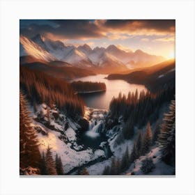 Sunset In The Mountains 6 Canvas Print