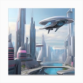 Futuristic City 11 Canvas Print