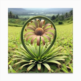 Flower In The Grass 1 Canvas Print