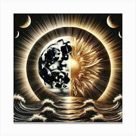 Sun And The Moon 2 Canvas Print