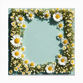 Frame Of Daisies 5 Canvas Print