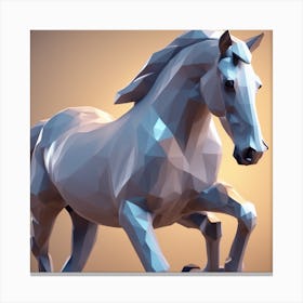 Low Poly Horse 1 Canvas Print