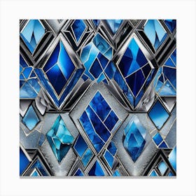 Blue Diamonds 2 Canvas Print