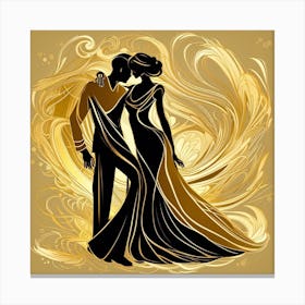 Elegant Dancers Canvas Print