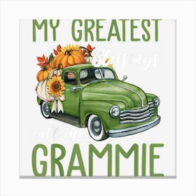 Pumpkin Truck My Greatest Blessings Call Me Grammie Canvas Print