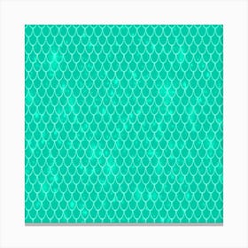 Light Greenish Blue Mermaid Pattern Background Canvas Print