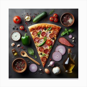 Pizza74 Canvas Print