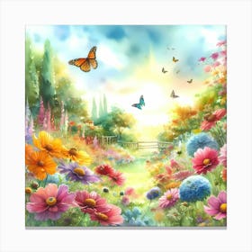 Butterfly Garden Canvas Print