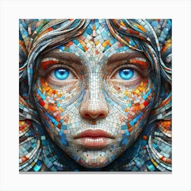 Mosaic Face Canvas Print