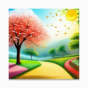 Spring In The Park Canvas Print