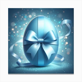 Egg With Bow Canvas Print