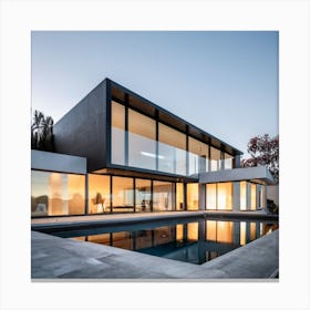 Modern House In Spain Canvas Print