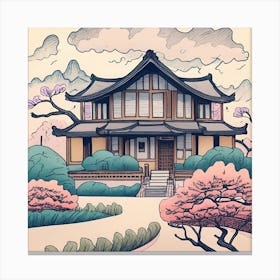 Asian House Canvas Print