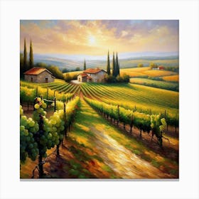 Tuscan Vineyards 2 Canvas Print