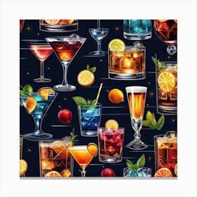 Alcoholic Drinks 1 Canvas Print