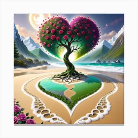 Tree Of Love 2 Canvas Print