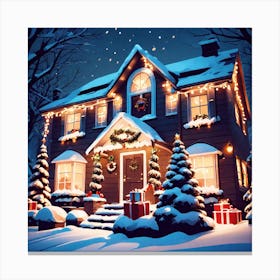 Christmas House 121 Canvas Print