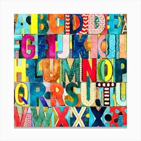 Colorful Alphabet Canvas Print