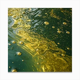 olive gold abstract wave art 13 Canvas Print