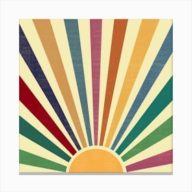 Retro Sunburst 4 Canvas Print