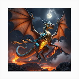 Dragon In The Sky Canvas Print