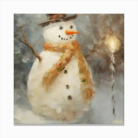 Snowman Canvas Print