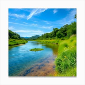 River In The Mountains 1 Canvas Print