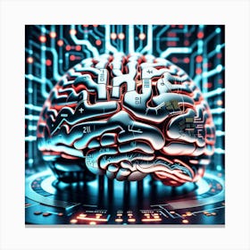 Artificial Intelligence Brain 52 Canvas Print