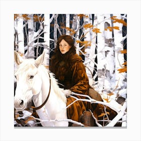 Woodlands Elite - Horseback In The Woods Canvas Print