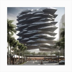 Futuristic Building Canvas Print