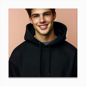 Portrait Of A Young Man Smiling Canvas Print