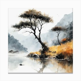 Japanese Landscape Painting (164) Canvas Print
