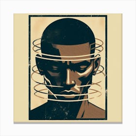 Man With Wires Around His Head Canvas Print