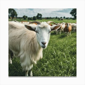 Goat In A Field 1 Canvas Print