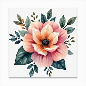 Pink Flower 1 Canvas Print