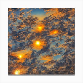 Sunset In The Clouds Canvas Print