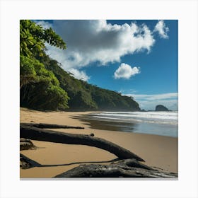 Beach With With The Presence or Creator Canvas Print