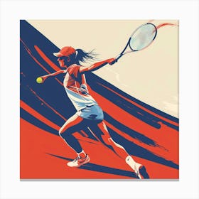 Tennis Player In Action 2 Canvas Print