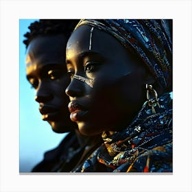 African People Fashion Art 2 Canvas Print