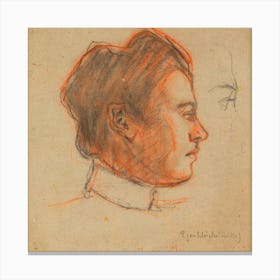 Český Krumlov, Relative Of The Artist, Egon Schiele Canvas Print