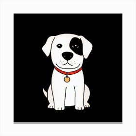 Dog With A Collar Canvas Print