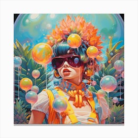 Bubble Girl Canvas Print