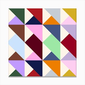 Squares And Triangles Geometric Grid Multi Lienzo