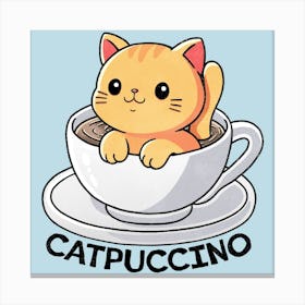 Catpucino Canvas Print