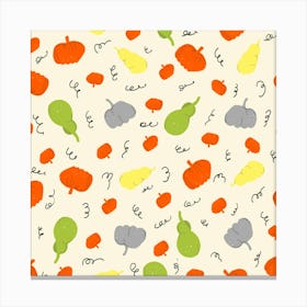 Pumpkins Pattern Canvas Print