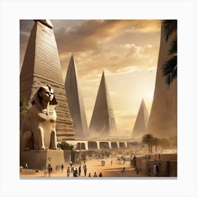 Egyptian City 3 Canvas Print