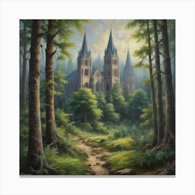 Cathedral In The Woods 3 Canvas Print