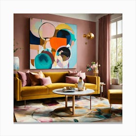 Modern Living Room 173 Canvas Print