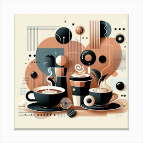 Abstract Coffee Design Canvas Print