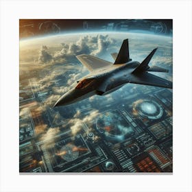 Futuristic Fighter Jet Canvas Print